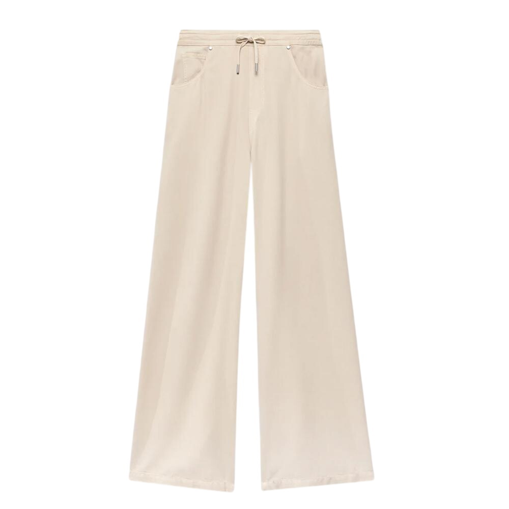 Mint Velvet Neutral Stone Washed Wide Leg Trousers
